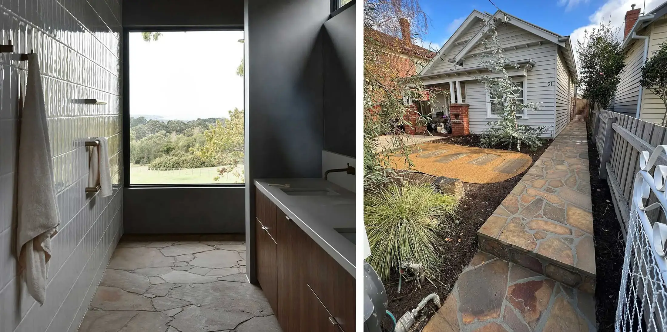 Castlemaine Random Slate paving