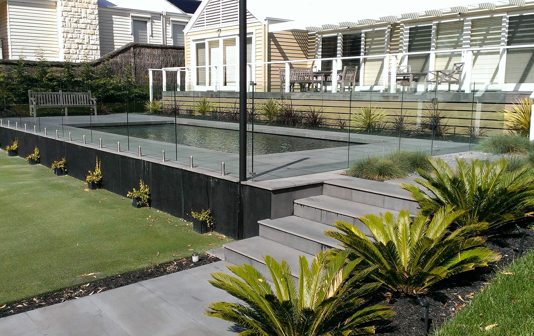 Bluestone Pavers in Garden