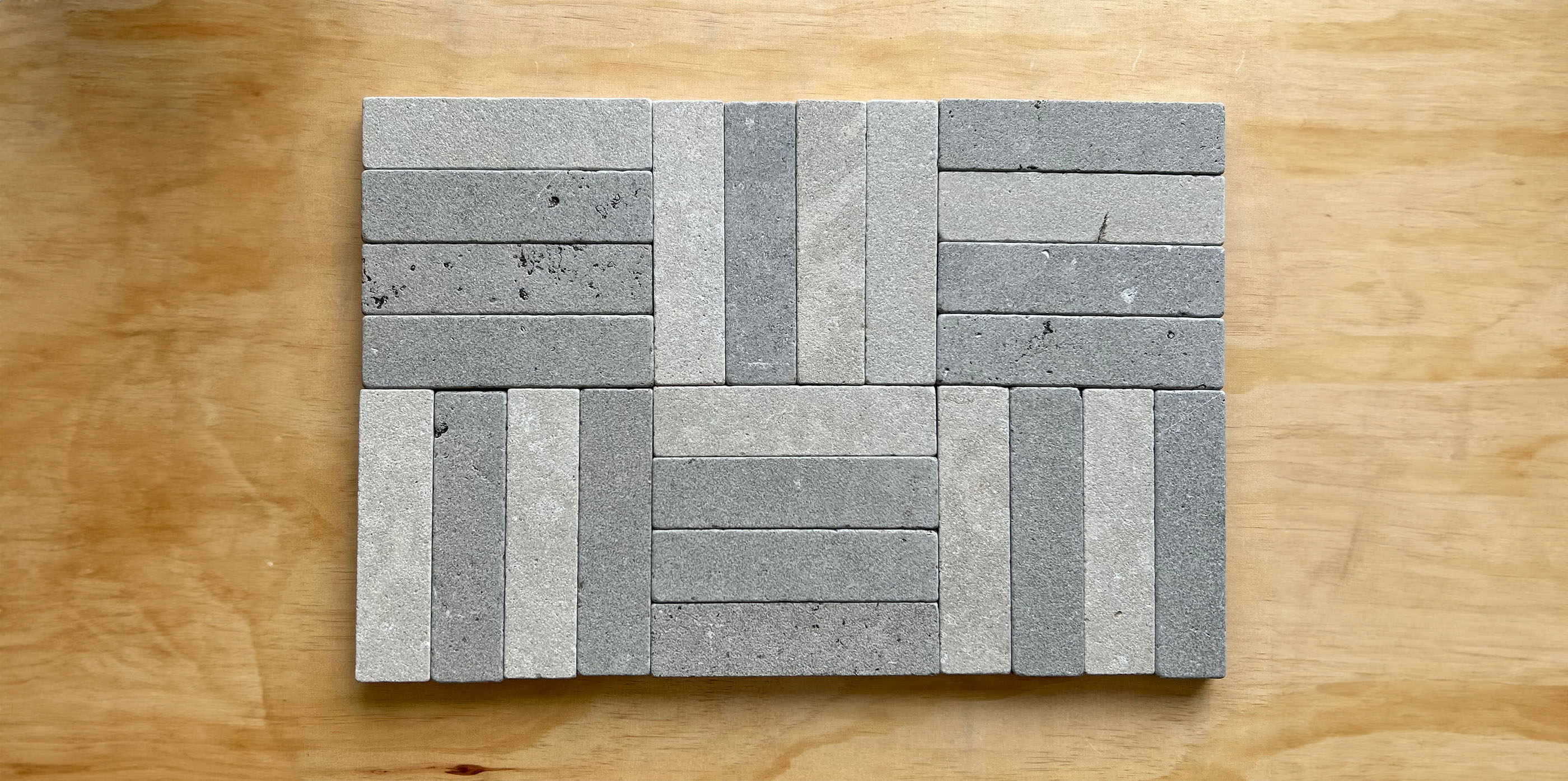 french pattern limestone tile