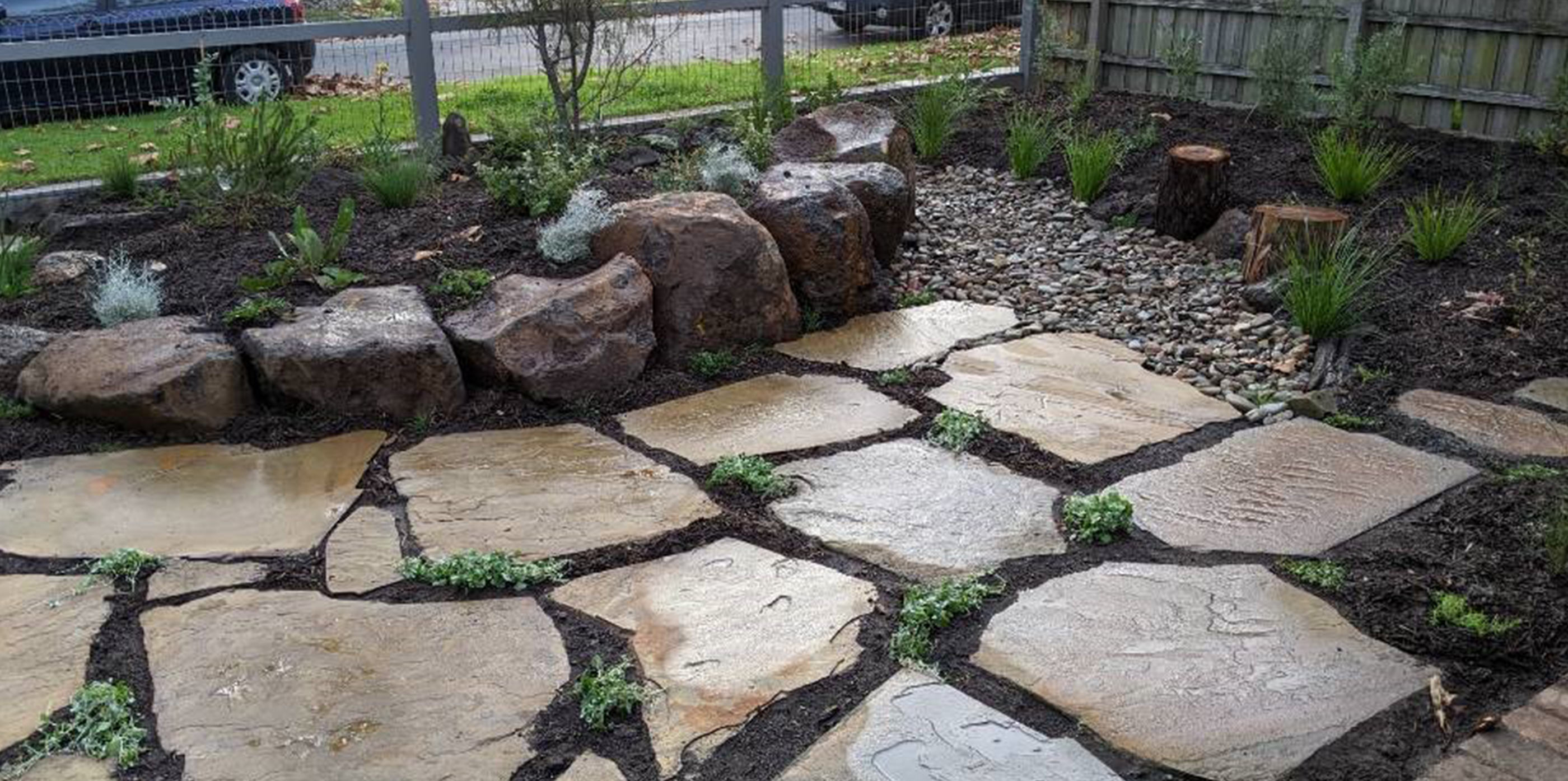 graphite granite paving slabs
